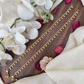 Vriksham Gold Look Alike Floral Bridal Anklets-G17797